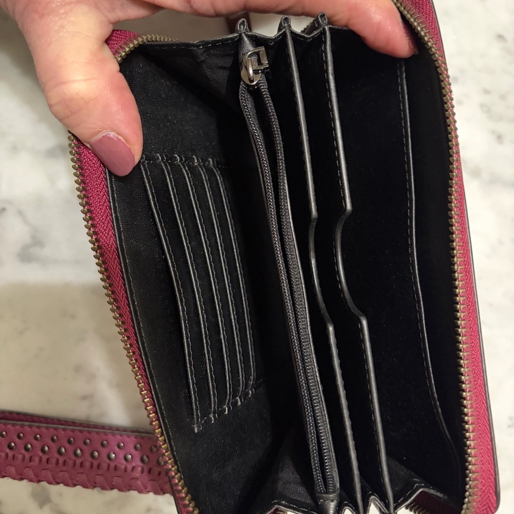 Rebecca Minkoff Fuchsia Pink Zip-Around Wristlet Wallet - Picture 6 of 8